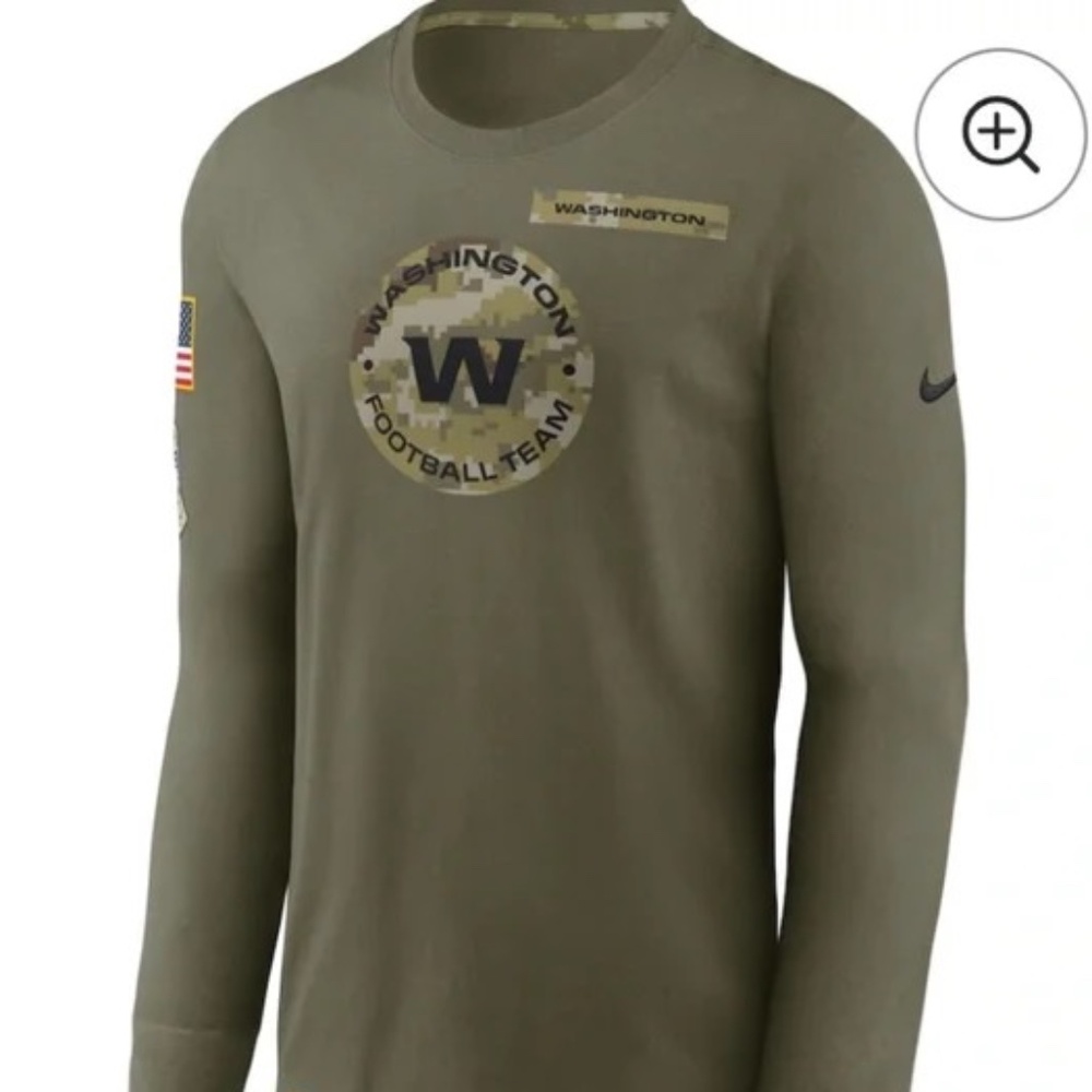 Men's Nike Olive Washington Football Team Salute To Service Long Sleeve T-Shirt